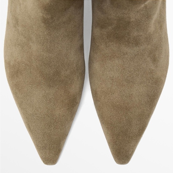 NWT. Massimo Dutti Soft Split Leather Heeled Boots. Size 11. - Picture 4 of 9